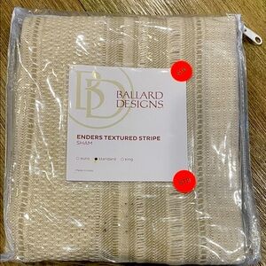 Enders Textured Stripe Sham - Cream